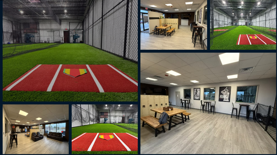 Lounge, lockers and batting cages inside Ultimate Batting Cages